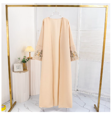 Abaya-Cardigan à Manches sulfpour Femme