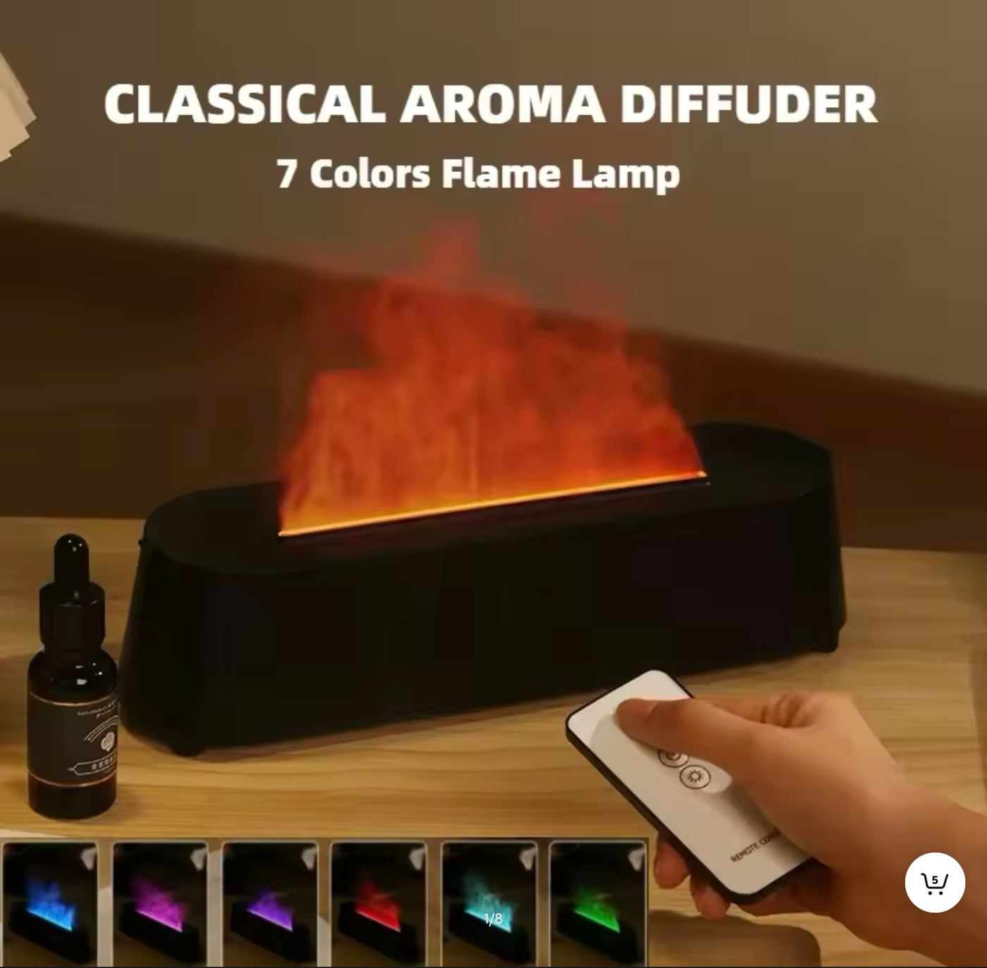 Nouveau diffuseur d'air ultrasonique de flamme avec télécommande