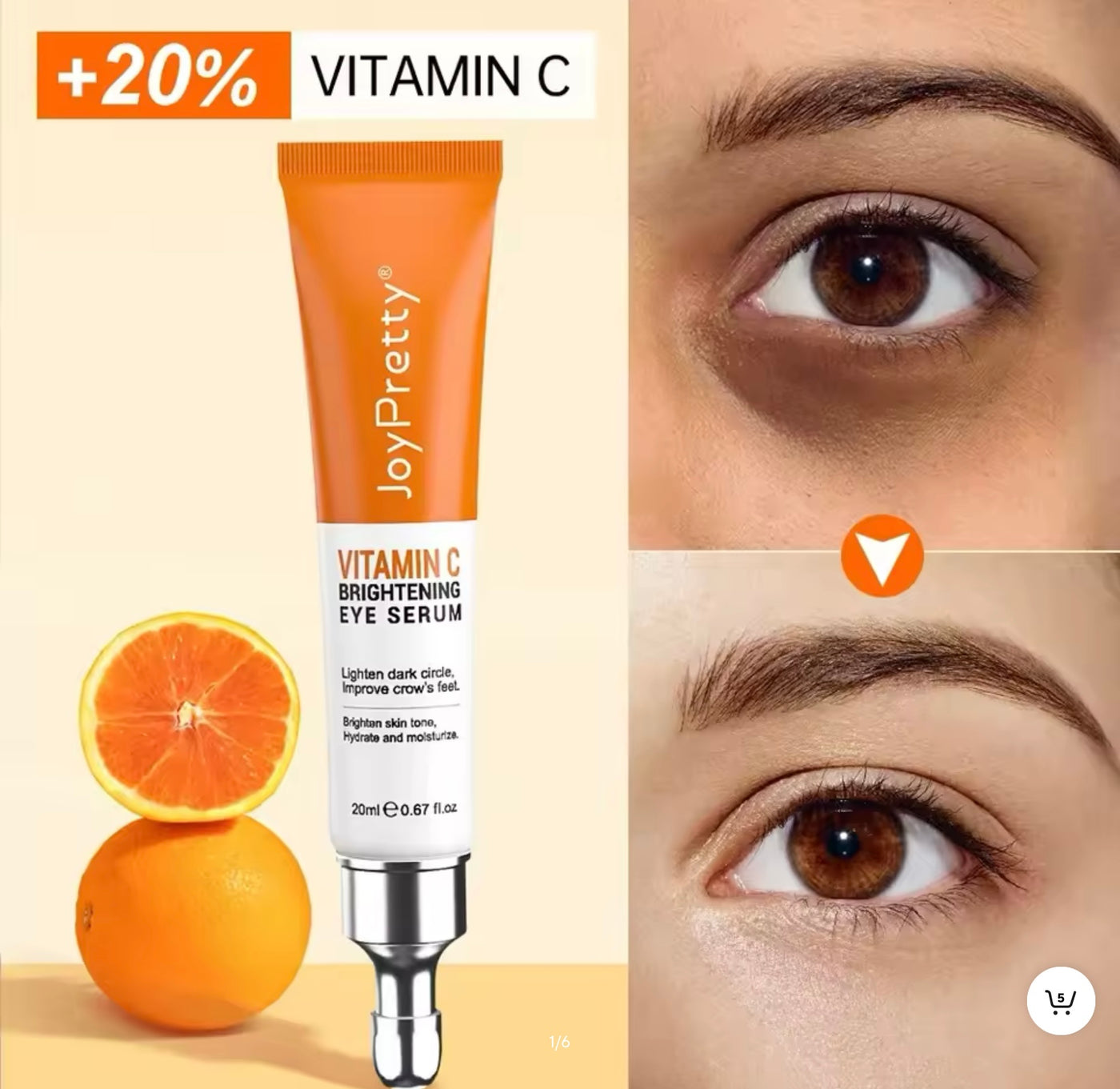 Crème Contour des Yeux Anti Cernes Enlève les poches sous les yeux