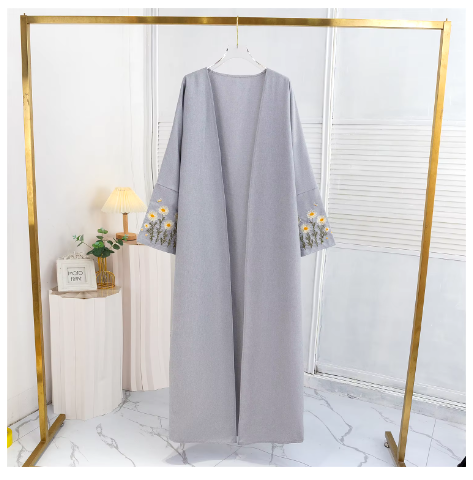 Abaya-Cardigan à Manches sulfpour Femme